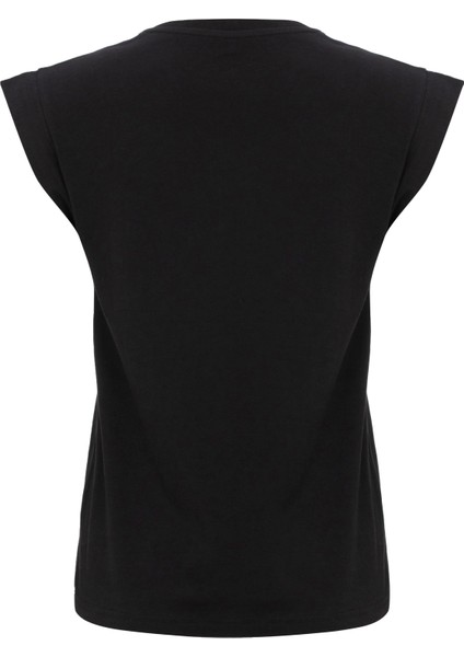 True Kadın Siyah Tişört