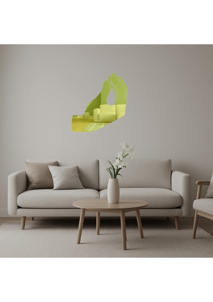 Sıkıştırılmış Parmaklar Dekoratif Altın Aynalı Tablo - PHN7038-2227