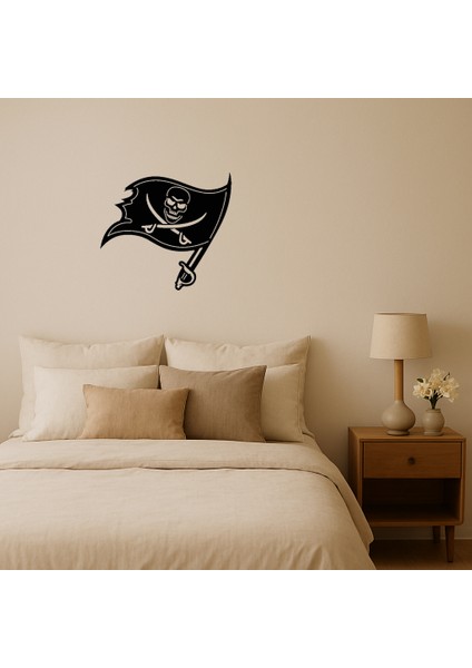 Macera ve Özgürlüğün Simgesi Olan Korsan Bayrağı Dekoratif Tablo Evinizin Atm - PHN9574-7650