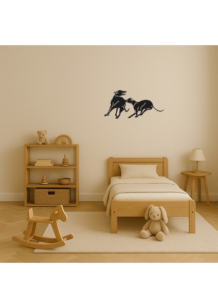 Köpek Kavgası Tasarımlı Dekoratif Tablo - PHN5152-1056 modelleri