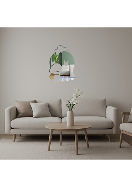 Dekoratif Tavuk Yüzü Aynalı Tablosu - PHN6376-6291