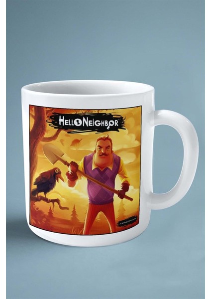 Hello Neighbor Mobil Oyun Baskılı Kupa Bardak Çift Taraflı Baskı Kişiye Özel Model 1