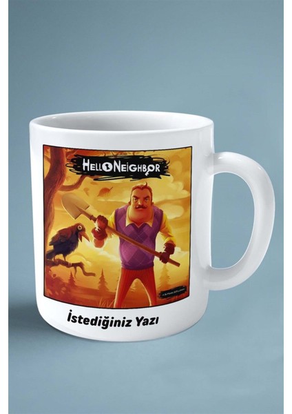 Hello Neighbor Mobil Oyun Baskılı Kupa Bardak Çift Taraflı Baskı Kişiye Özel Model 1 fiyatları