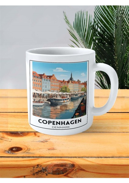 Copenhagen Baskılı Kupa Bardak Kişiye Özel Desen