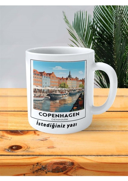 Copenhagen Baskılı Kupa Bardak Kişiye Özel Desen fiyatları