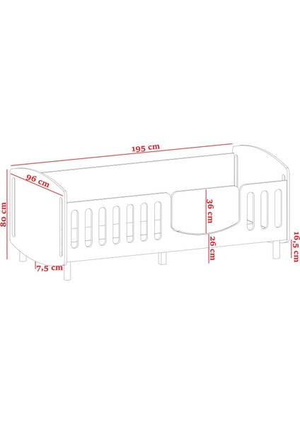 MeltemKids Sweet Lion Çocuk Odası Montessori Karyola 90x190 cm indirimleri