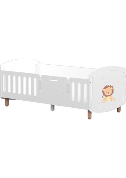 MeltemKids Sweet Lion Çocuk Odası Montessori Karyola 90x190 cm