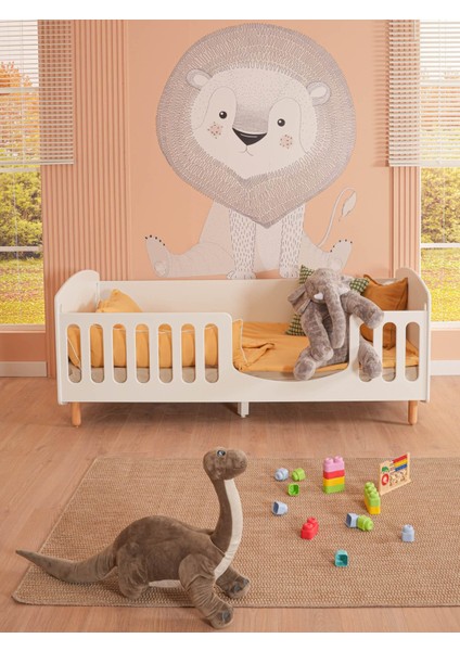 MeltemKids Sweet Lion Çocuk Odası Montessori Karyola 90x190 cm fiyatları