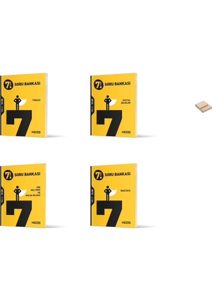 7. Sınıf Türkçe Sosyal Din ve Ingilizce Sözel 4lü Set Soru Bankası + Telefon Tutucu