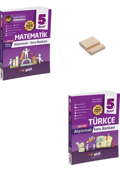 5. Sınıf Konu Anlatımlı Alıştırmalı Matematik ve Türkçe Soru Bankası + Telefon Tutucu