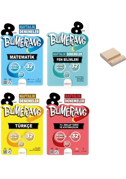 LGS 8.Sınıf Bumerang 32 Haftalık Matematik Fen Bilimleri Türkçe ve Inkılap Tarihi 4'Lü Set Denemeleri