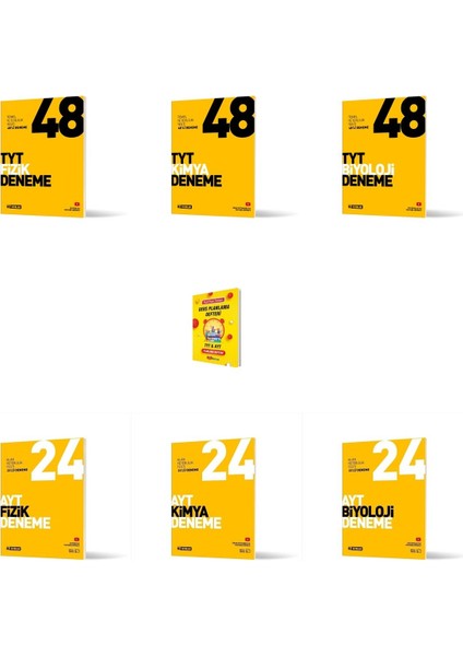 Tyt ve Ayt Fizik Kimya Biyoloji 6lı Deneme Seti + Planlama Defteri