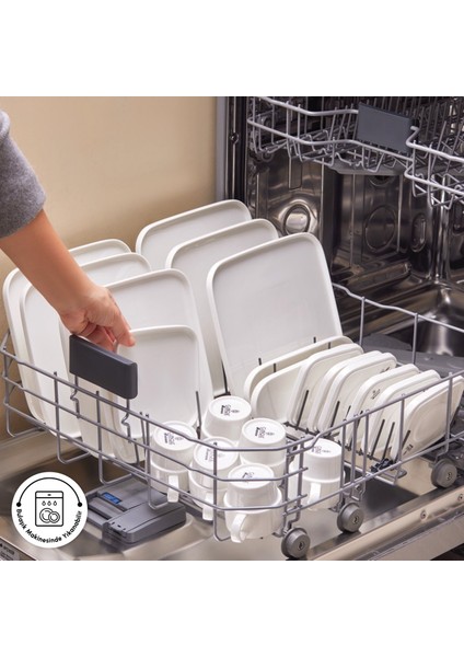 Porselen Kahvaltı Takımı 6 Kişilik 35 Parça Modern Kare Tasarım Bulaşık Makinesinde Yıkanabilir