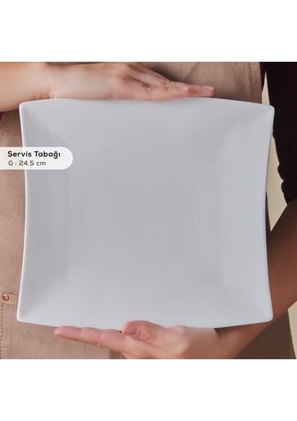 Forever Bone Perfect White 32 Parça 6 Kişilik Kahvaltı Takımı