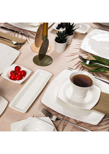 Fine Pearl Valentina 26 Parça 6 Kişilik Kare İnci Kahvaltı/Servis Takımı fiyatları