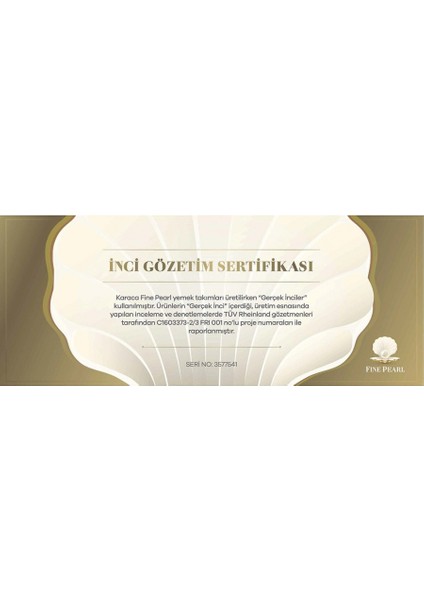 Fine Pearl Valentina 26 Parça 6 Kişilik Kare İnci Kahvaltı/Servis Takımı