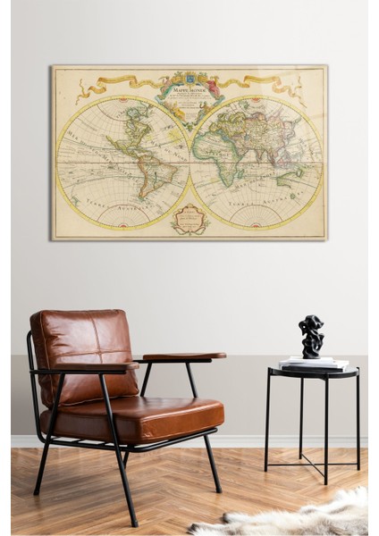 Ingiliz Vintage Dünya Haritası Yatay Cam Tablo, Modern Ev Ofis Dekoru, Hediyelik Duvar Dekorasyonu fiyatları
