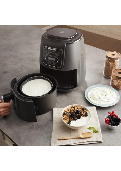 Air Pro Cook XL 2 in 1 Konuşan Airfryer Space Gray 4 Kişilik