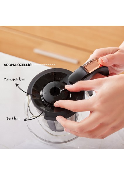 Hatır Plus 5 in 1 Konuşan Közde ve Sütlü Türk Kahvesi ve Filtre Kahve Makinesi Rosie Brown fırsatları