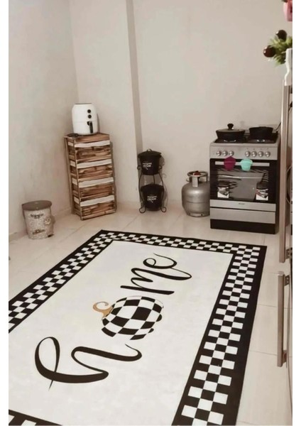 Mutfak Halısı – Kaymaz Dot Tabanlı, Yumuşak Dokulu, Yıkanabilir, Modern Tasarım (Dama Home)
