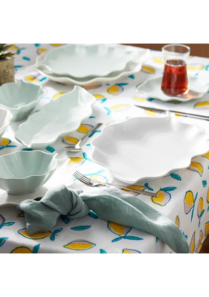 Leaf 25 Parça 6 Kişilik Porselen Kahvaltı/Servis Takımı