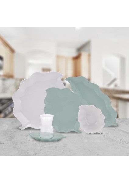 Leaf 25 Parça 6 Kişilik Porselen Kahvaltı/Servis Takımı fiyatları