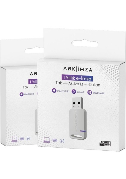 Arkİmza e-İmza 1 Yıl Kolay Kullanım USB Aksesuarı Hızlı Aktarım Özelliği