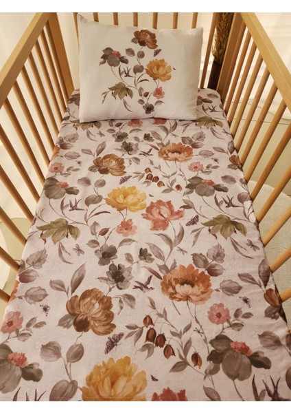 %100 Organik Pamuk Saten Tek Kişilik Lastikli Çarşaf Set - Flower 100X200/30 fiyatları
