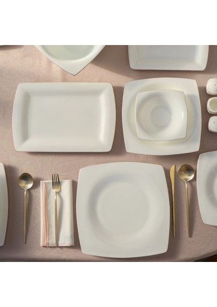 Fine Pearl Dara 58 Parça 12 Kişilik Yemek Takımı Gold