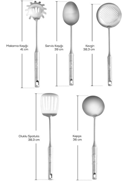 Kayle 5 Parça Servis Seti fiyatları