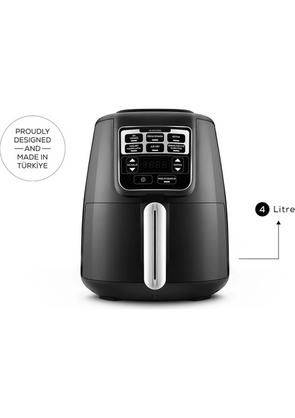 Air Pro Cook XL 2 in 1 Konuşan Airfryer Black Chrome 4 Kişilik fırsatları