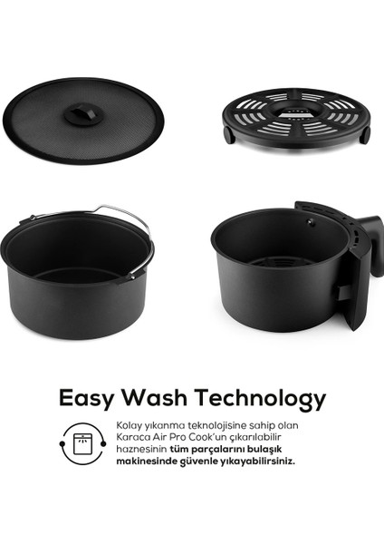 Air Pro Cook XL 2 in 1 Konuşan Airfryer Black Chrome 4 Kişilik