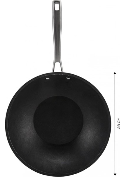 BioDiamond Pro İndüksiyon Tabanlı Wok Tava 28 cm 2,8 Lt