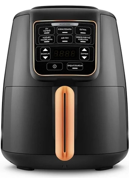 Air Pro Cook XL 2 in 1 Konuşan Airfryer Black Cooper 4 Kişilik Fritöz