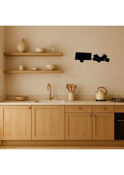 Retro Motorcu Mdf Dekoratif Tablo - LORCE5478-9449 fiyatları