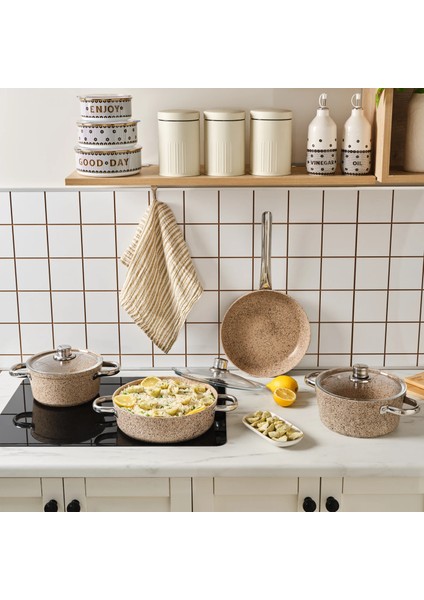 Biogranit Nare 7 Parça Tencere Seti Wood fiyatları