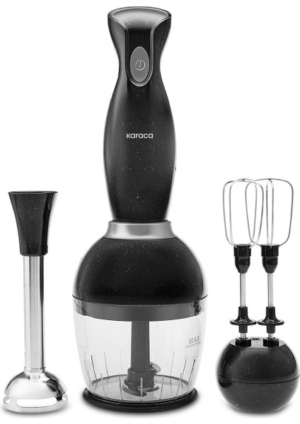 Pro - Midi Plus 3'lü Blender Set Shiny Black 1000W