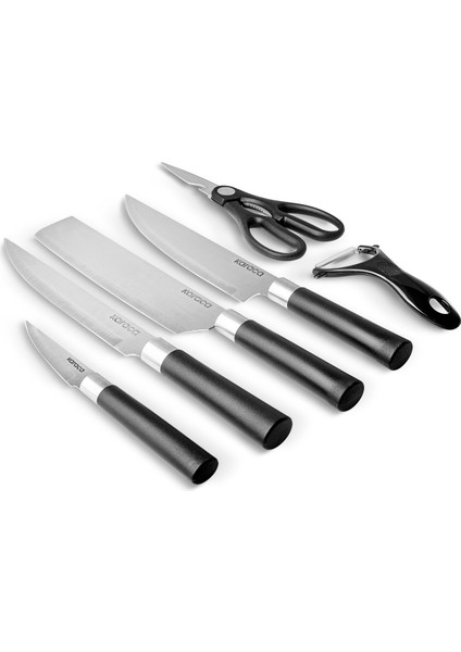 Black Force Satırlı 6 Parça Mutfak Bıçak Seti