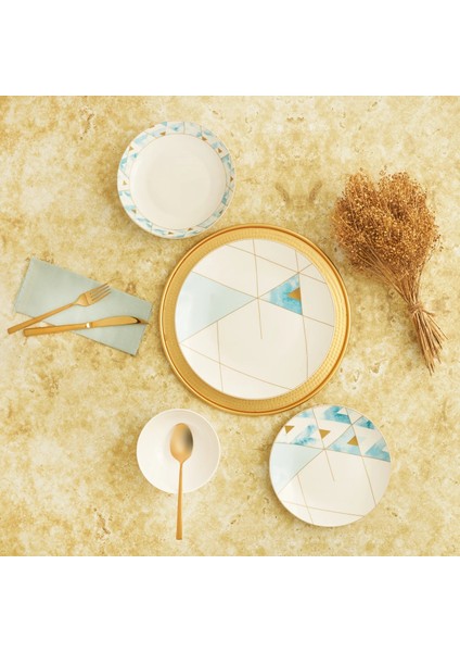 Aqua 24 Parça 6 Kişilik Porselen Yemek Takımı