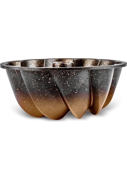 Nevera Degradeli Döküm Kek Kalıbı Gold 26 cm