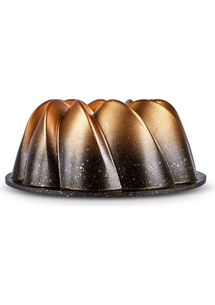 Nevera Degradeli Döküm Kek Kalıbı Gold 26 cm