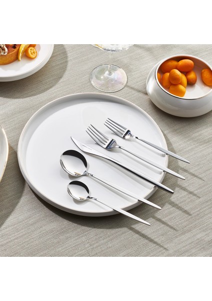 New Porto Platin 12 Kişilik 60 Parça Çatal Kaşık Bıçak Takımı
