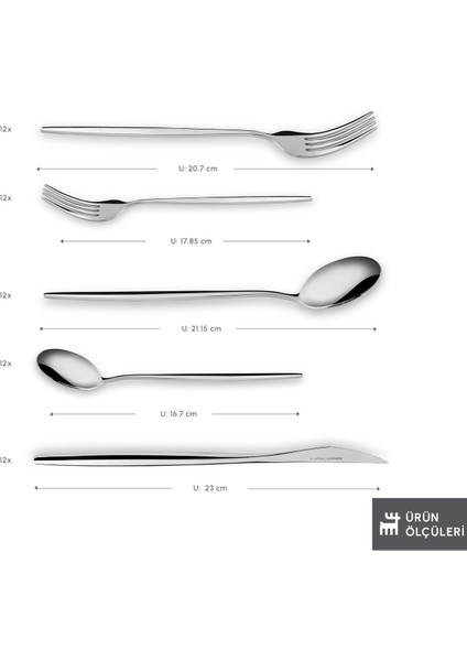 New Porto Platin 12 Kişilik 60 Parça Çatal Kaşık Bıçak Takımı fiyatları