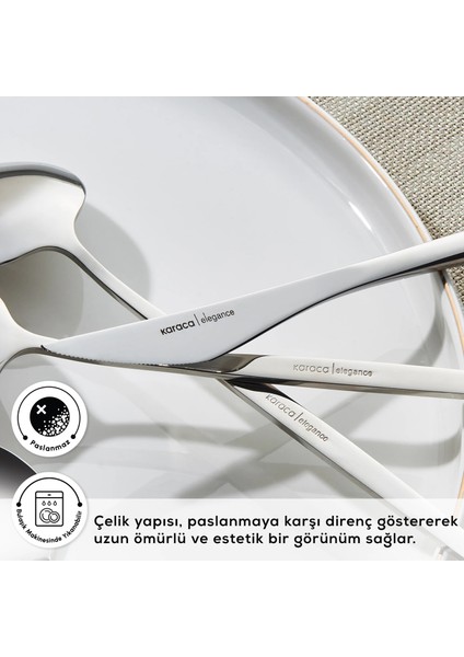 New Porto Platin 12 Kişilik 60 Parça Çatal Kaşık Bıçak Takımı