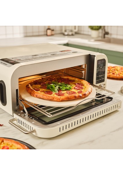 Vintage Craft Pizza Makinesi ve Airfryer Cream