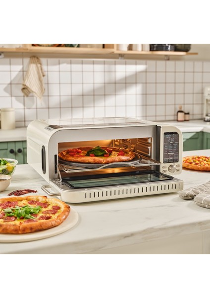 Vintage Craft Pizza Makinesi ve Airfryer Cream