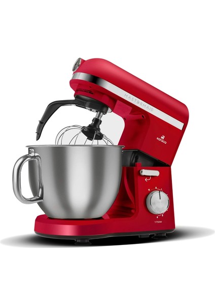 Mastermaid Chef Pro Çift Kollu Hamur Yoğurma Makinesi Imperial Red 1750W 5L
