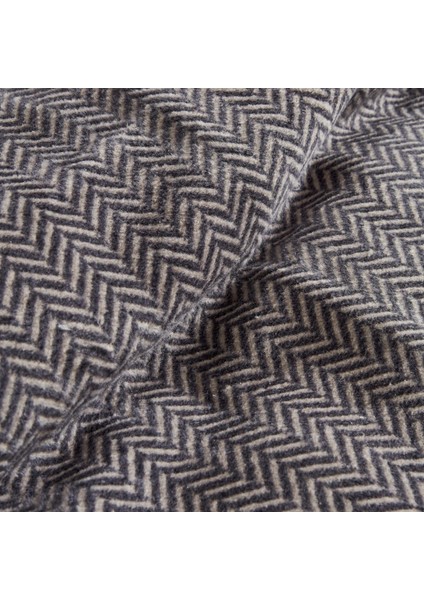 Sandra Çift Kişilik Balık Sırtı Desenli Pamuk Battaniye Gri fırsatları