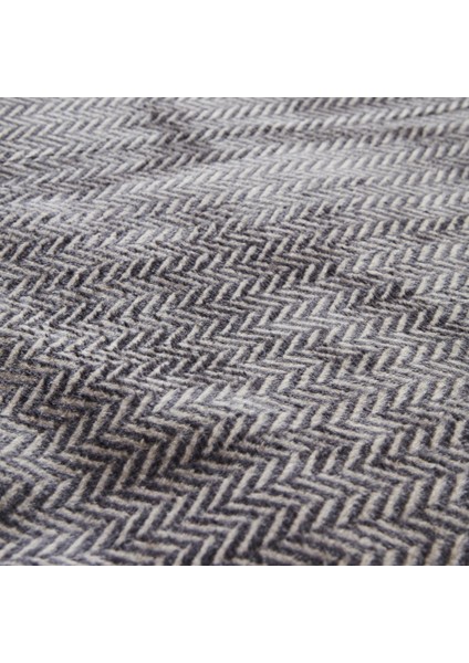 Sandra Çift Kişilik Balık Sırtı Desenli Pamuk Battaniye Gri indirimleri