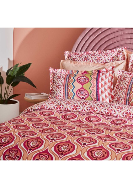 Cordelia Saten Çift Kişilik Nevresim Takımı Turuncu fiyatları